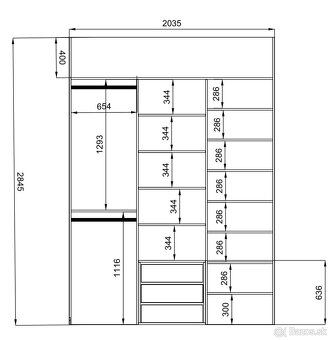 Nadčasová šatníková skriňa - 3