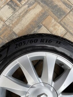 4x alu disky Renault + letné pneu Matador 205/60 R16 - 3