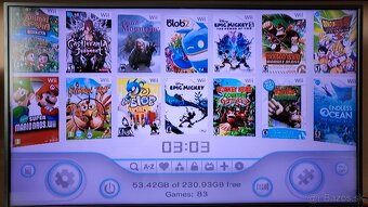 Nintendo Wii +256GB usb kluc +70hier +Balance board - 3