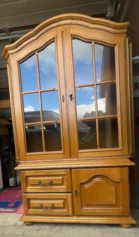 Drevená masívna vitrina dub rustikal - 3