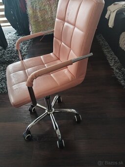 Kancelárska ružova stolička - 3