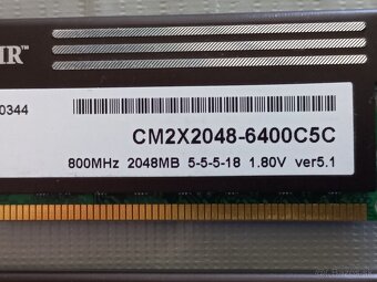 RAM DDR2 4GB (2x2GB) CORSAIR PC6400 CL5 DIMM do PC - 3