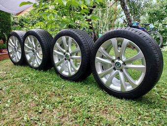 Hliníkové alu disky Škoda 5x112 s letnými pneu R17 - 3