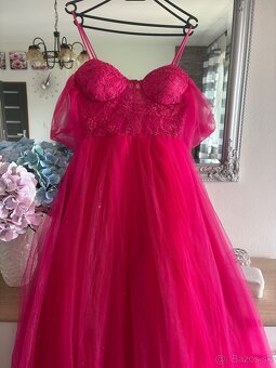 Ružové spoločenské šaty 38/M - 3