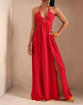 Červené letné šaty - 3