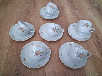 Porcelánová kávová sada - šálky + podšálky - 3