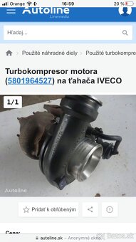 Predám turbo s motorovou brzdou,motor tector Iveco eurocargo - 3