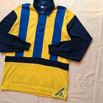Tommy Hilfiger vintage 90s pruhovaná polokošeľa dlhý rukáv M - 3