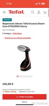 Tefal naparovacia ručná zehlicka - 3