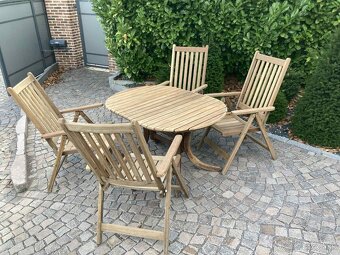TEAK - Ovalny stol MBM + 4 poloh.stolicky - 3