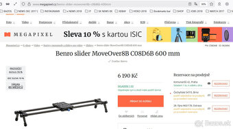 Benro video slider MoveOver8B C08D6B, 600 mm - 3
