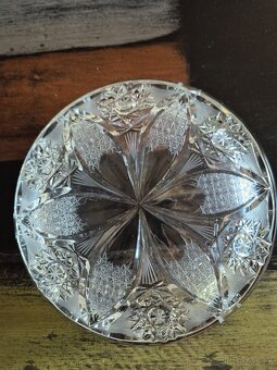 Krištáľový popolník, starožitný - 3