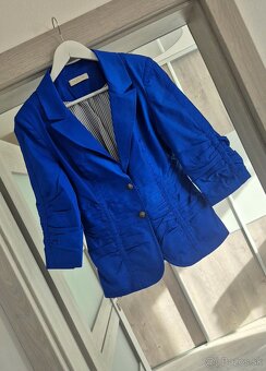 Krásne biele / modré sako - 3