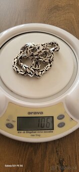 Retiazka kráľovský vzor striebro - 3