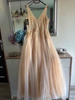 Zlaté spoločenské šaty 40/L - 3