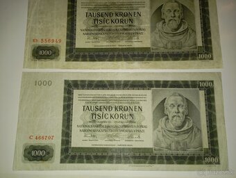 BANKOVKY 1000 KČ, PROTEKTORÁTNÍ, RŮZNÉ VARIANTY - 3