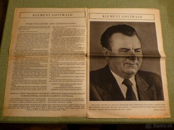Predám staré noviny z roku 1953 Gottwald... - 3