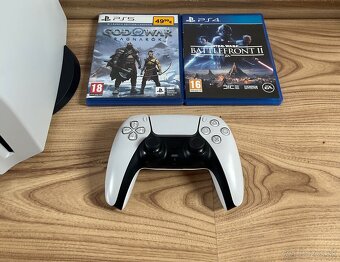 PlayStation 5 (PS5) + 1x ovladač + hry - 3