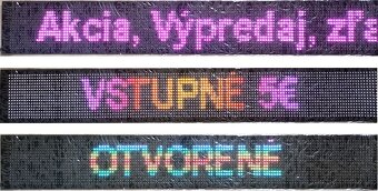 Farebná svetelná LED reklama pútač ohýbateľný pás 90x19cm - 3