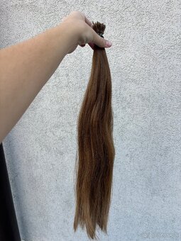 predám hnedé vlasy 50cm 70g - 3