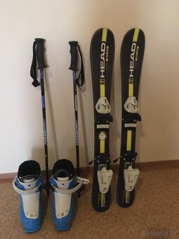 Predám detské lyže 80cm+lyžiarky veľ.28+palice - 3