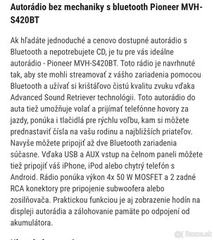 Autorádio MVH-S420BT - 3