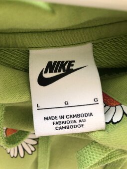 Nike zelená french terry mikina vivid green - 3