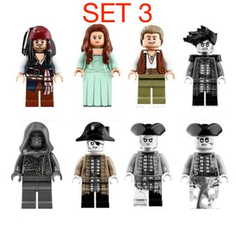 Figúrky piráti (8ks) typ lego, nové nehrané - 3