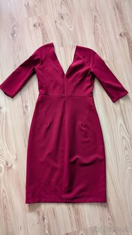 ZARA puzdrové burgundy šaty - 3