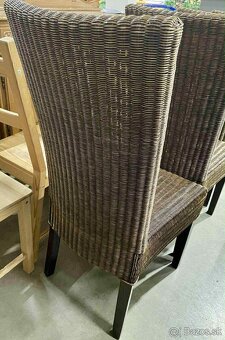 Ratanové stoličky , 4 ks, ratan, drevo, v 105 cm - 3