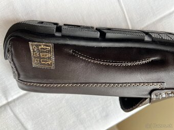 Pánske čierne kožené poltopánky - 3