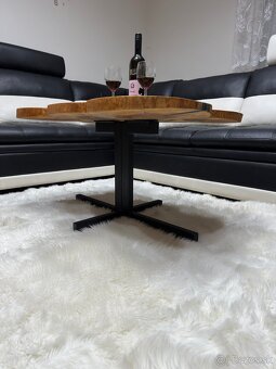 Dizajnový konferenčný stôl – masívny dub & epoxid - 3