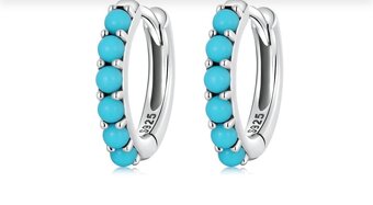 Strieborné náušnice s tyrkysom - 3