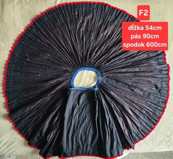 Stary kroj FARBIARSKE SUKNE indigo - 3