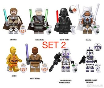 Rôzne figúrky Star Wars 2 (8ks) - typ lego - nové - 3