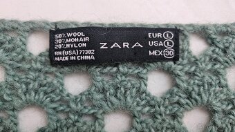 Zara - zelený háčkovaný svetrík - 3