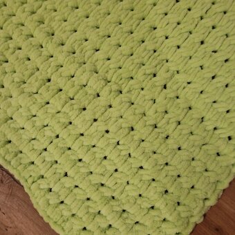 Puffy zelená deka (odtieň pistácia) - 3