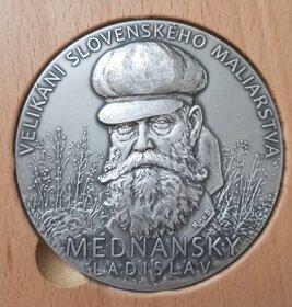 Veľká, 80 mm Ag 999 medaila Ladislav Medňanský - 3