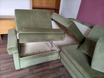 rozkladacia rohová sedačka + 1fotelka - 3