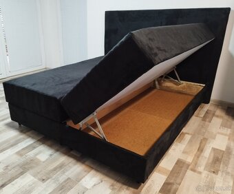manzelska postel cierna, 170x200x50 cm - 3