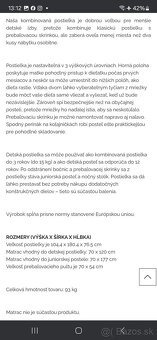 Detská postieľka s prebaľovacím pultom - 3