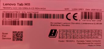 Lenovo Tab M11 4 GB / 128 GB + dotykové pero, šedá farba - 3