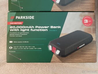 NOVÁ Parkside Powerbanka 20000mAh Vodeodolná Fan edition - 3