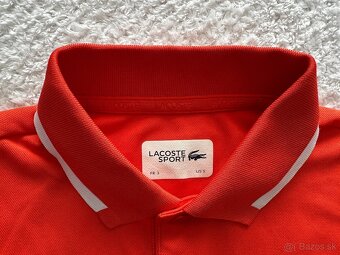 Pánske,kvalitné polo LACOSTE - veľkosť S - 3