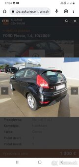 Ford Fiesta 1, 4tdci 50kw rok 2009 3dverovy - 3
