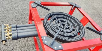 Veľký plynový horák so 4 horákmi a regulátormi - 3