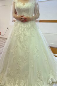 Čipkované svadobné šaty 36-44 - 3