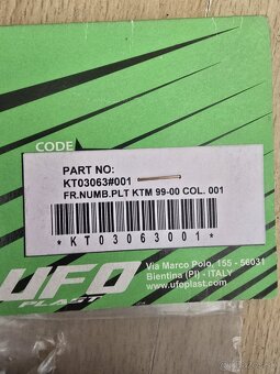 UFO Tabuľka predná KTM - 3