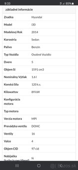 predam diely na hyundai i30 1,6 MPI benzin model GD 89kw rv2 - 3
