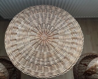 Ratanový stôl a kreslá - 3